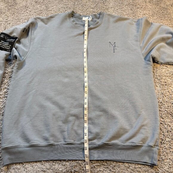 Mayfair The Label Oversized Crewneck One Size Womens Light Blue MF Logo - Picture 5 of 8